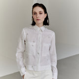 Camisa Dois Bolsos Linho