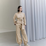 Calça Harem Tricoline