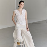 Blusa Linho Desfiado Estampa