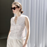 Blusa Linho Desfiado Estampa