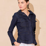 Casaco 4 Bolsos Jeans